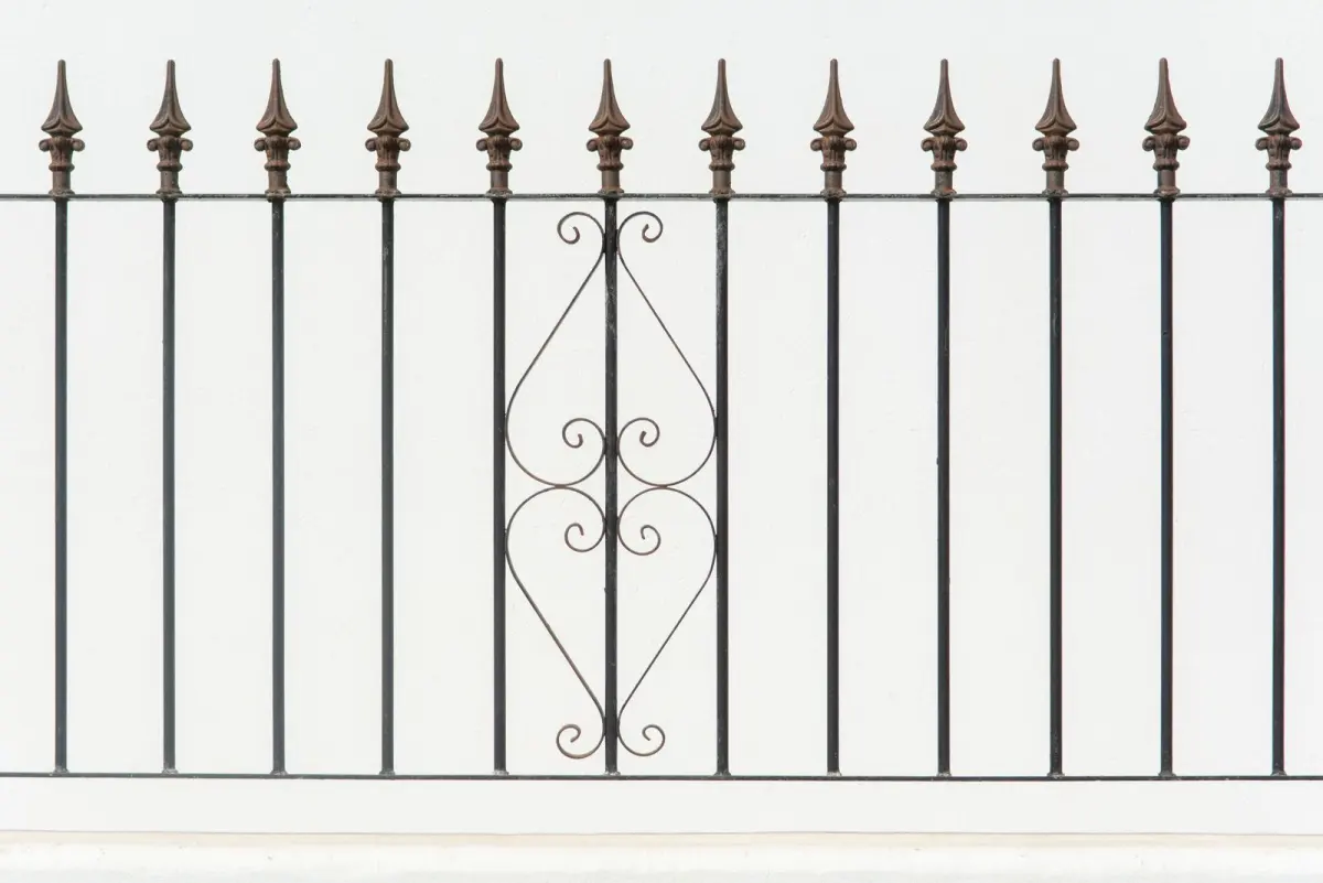 Black aluminum fence